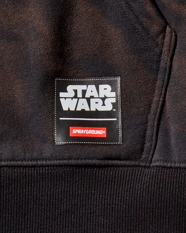 STAR WARS DARTH VADER RHINESTONE HEAD HOODIE BLACK - spraygroundgcc