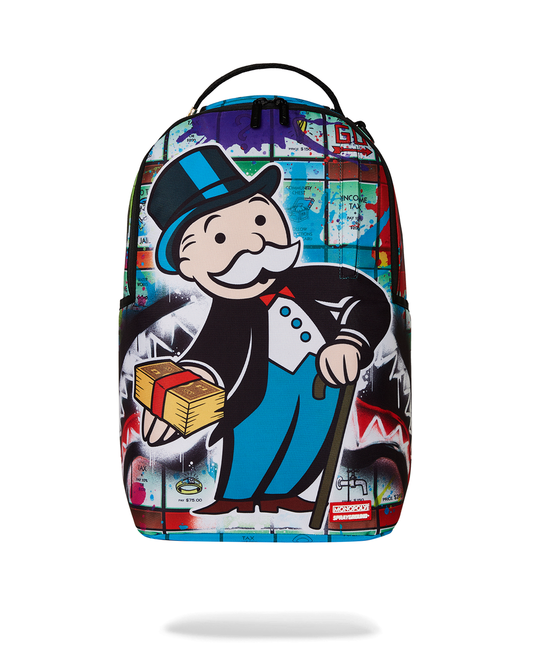 MONOPOLY MAN SPRAYED BOARD DLXR BACKPACK