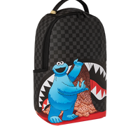 SESAME STREET COOKIE MONSTER SNEAKING A BITE  DLXSV BACKPACK