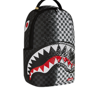 GREY CHECK SCRIBBLE SPLIT DLX BACKPACK