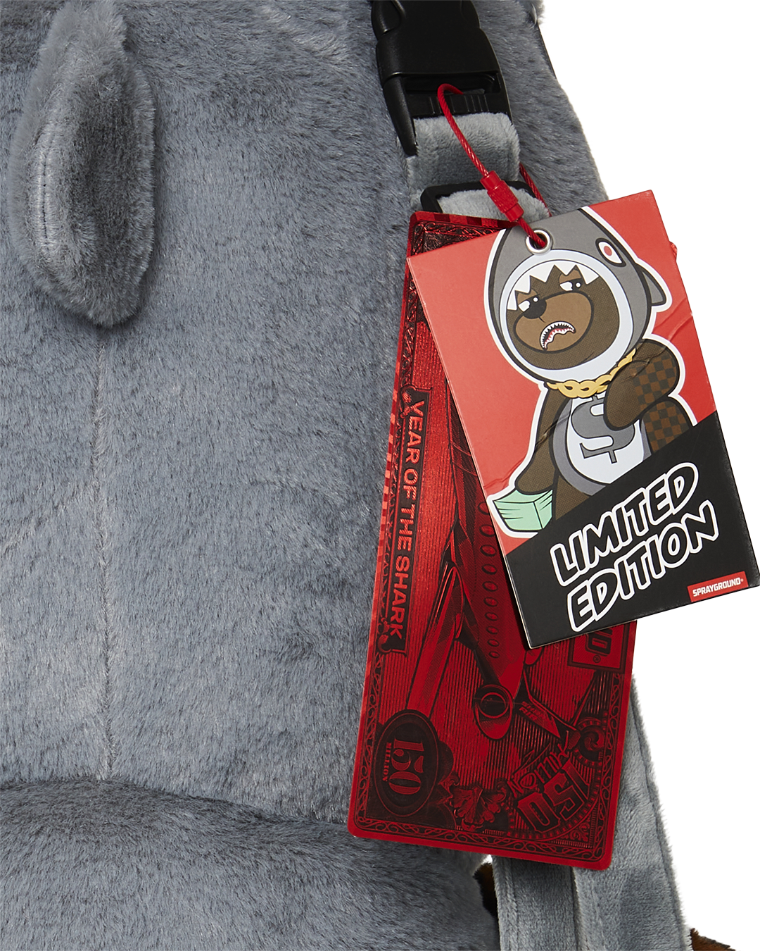 MONEY BEAR IN SHARK COSTUME BEAR BACKPACK