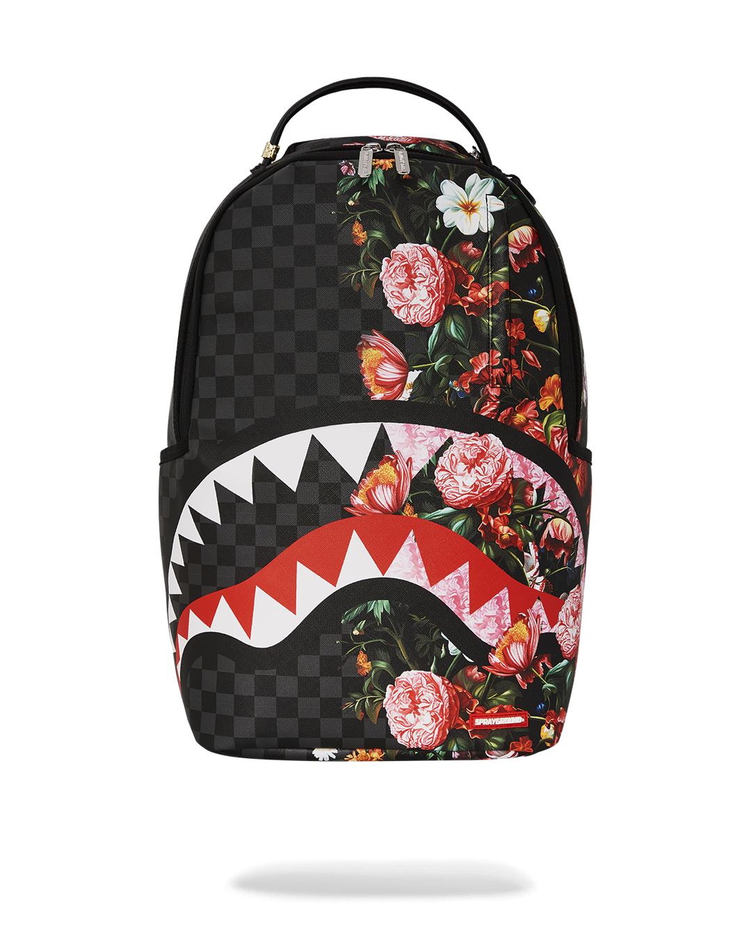 SPLIT PINK FLORAL CHECK DLXSV BACKPACK