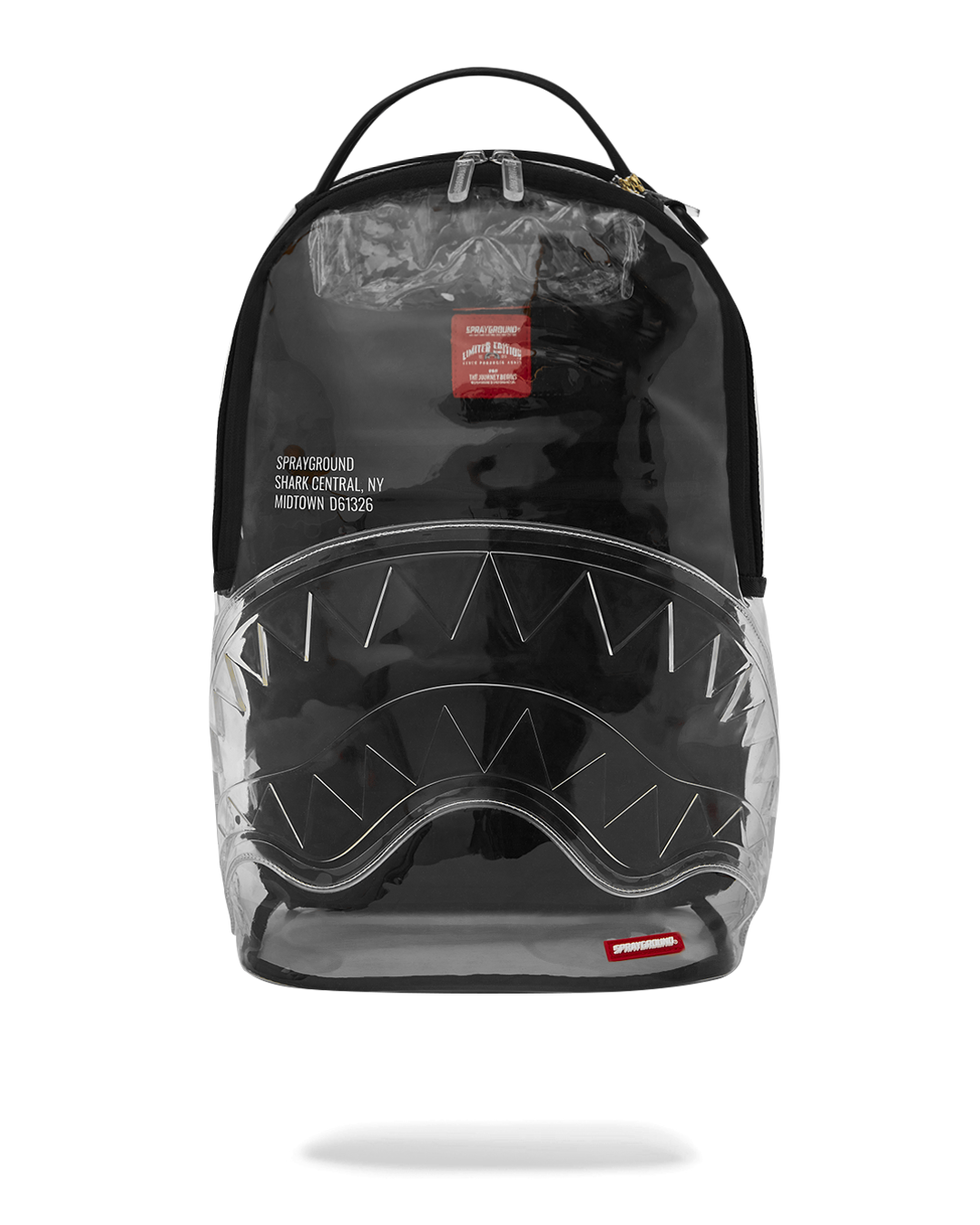 PARTIAL CLEAR SHARK CENTRAL DLX BACKPACK