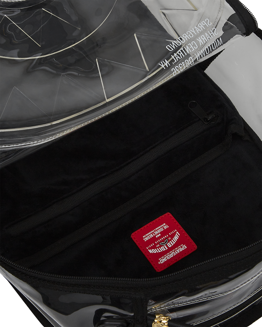 PARTIAL CLEAR SHARK CENTRAL DLX BACKPACK