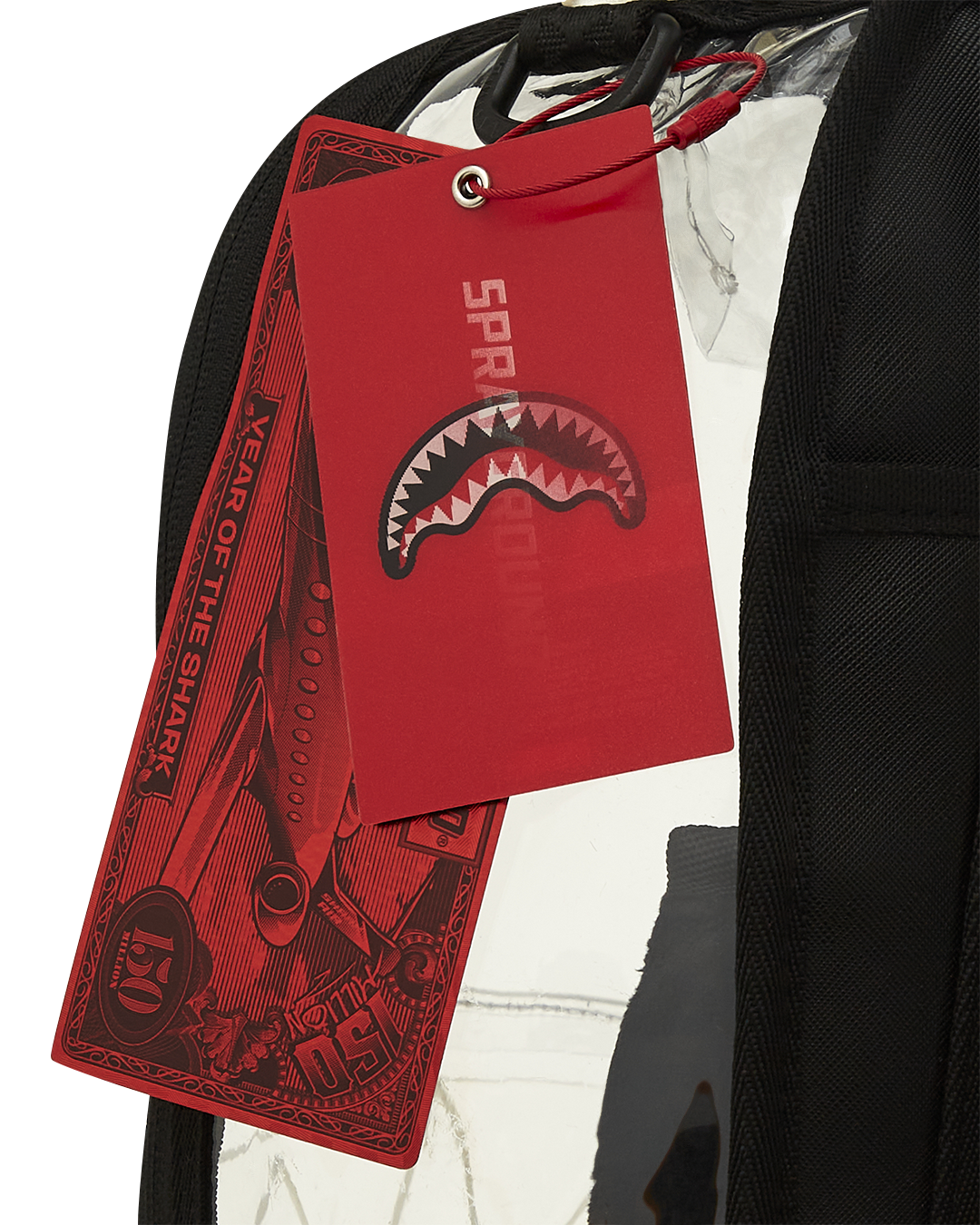 PARTIAL CLEAR SHARK CENTRAL DLX BACKPACK