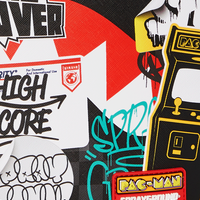 PACMAN STICKERS  DLXSV BACKPACK