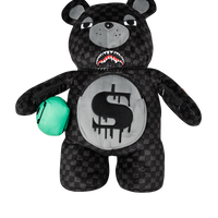 DRIPPING SHARKS IN PARIS MONEYBEAR TEDDY BEAR BACKPACK