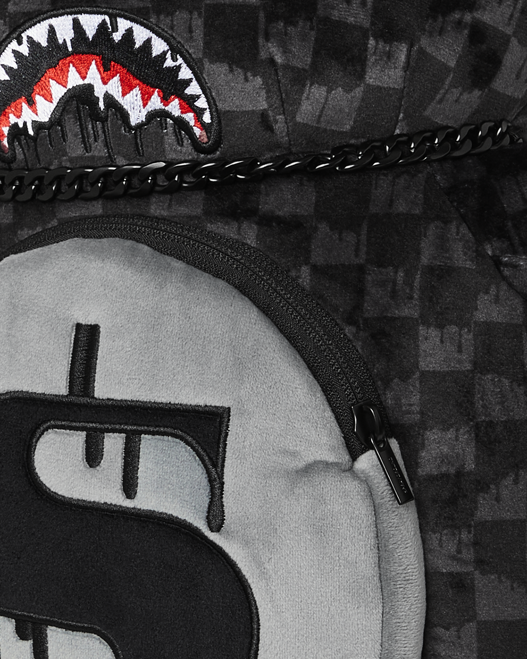 DRIPPING SHARKS IN PARIS MONEYBEAR TEDDY BEAR BACKPACK