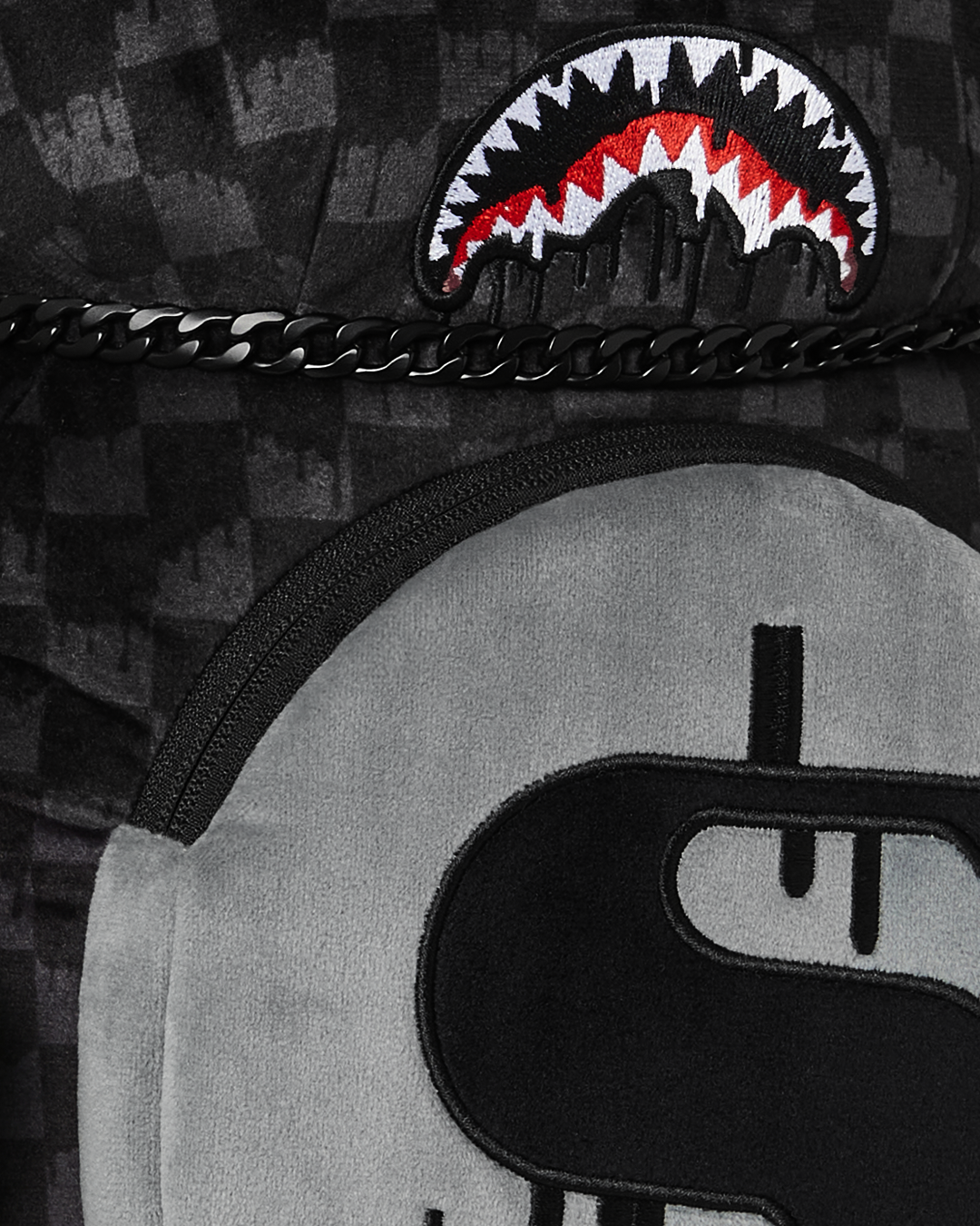 DRIPPING SHARKS IN PARIS MONEYBEAR TEDDY BEAR BACKPACK