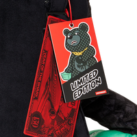 DRIPPING SHARKS IN PARIS MONEYBEAR TEDDY BEAR BACKPACK
