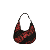 RED LEOPARD PUFFER VICE SHOULDER BAG
