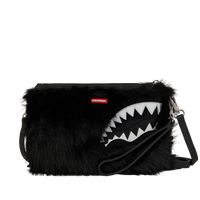 FUR CRAY BLACK CROSSOVER CLUTCH