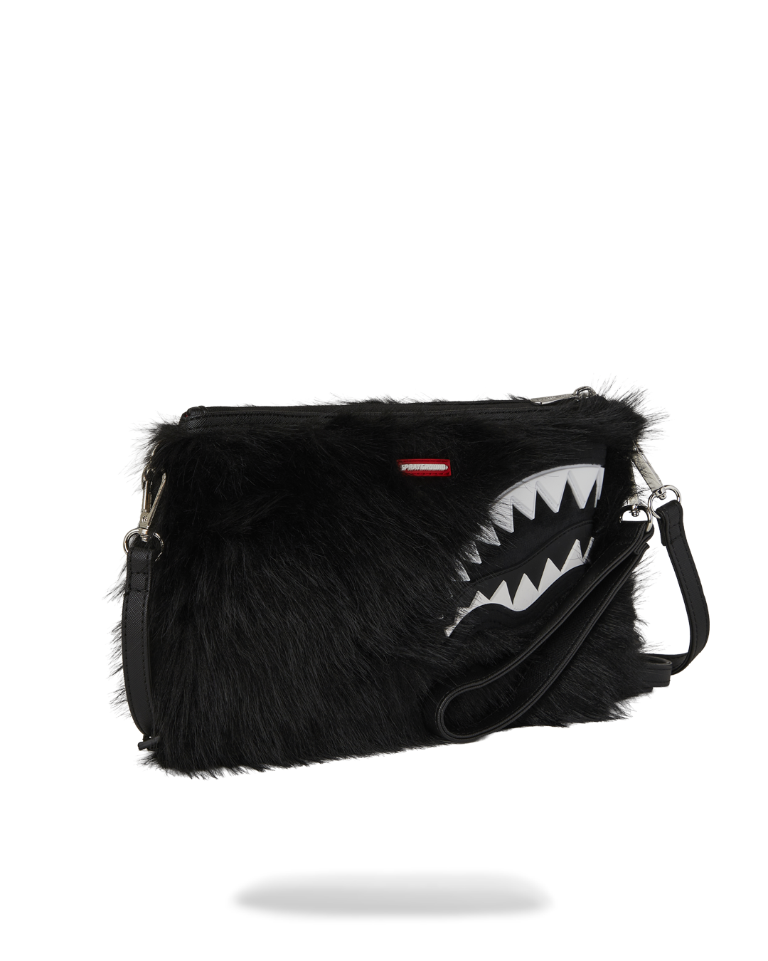 FUR CRAY BLACK CROSSOVER CLUTCH