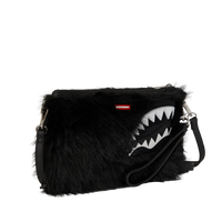 FUR CRAY BLACK CROSSOVER CLUTCH