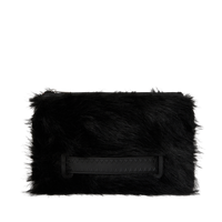 FUR CRAY BLACK CROSSOVER CLUTCH