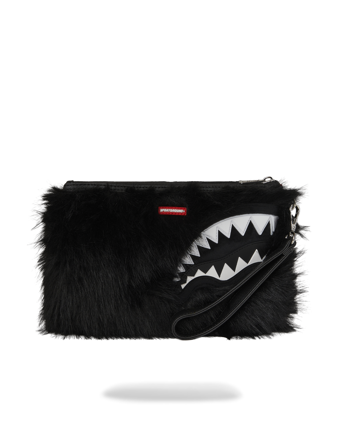 FUR CRAY BLACK CROSSOVER CLUTCH