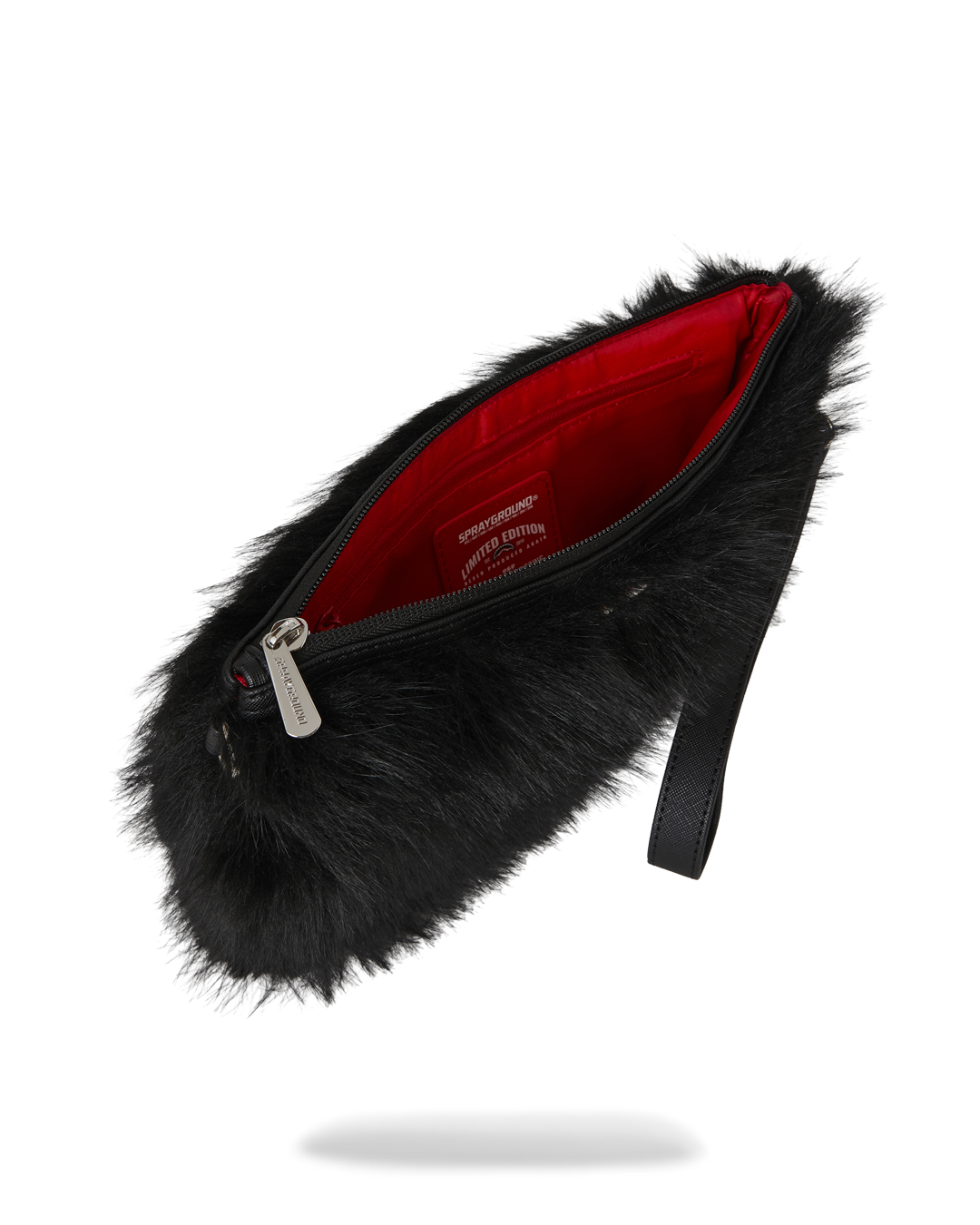 FUR CRAY BLACK CROSSOVER CLUTCH