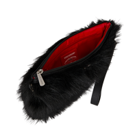FUR CRAY BLACK CROSSOVER CLUTCH