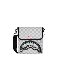 RED STENCIL SHARK MESSENGER BAG