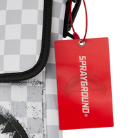 RED STENCIL SHARK MESSENGER BAG