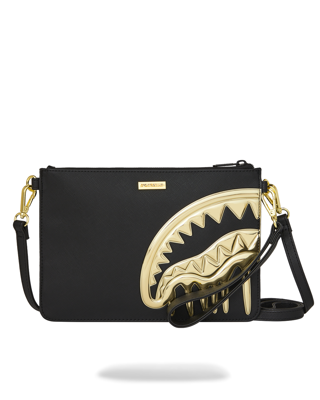 GOLD AND DANGEROUS CROSSOVER CLUTCH