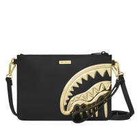 GOLD AND DANGEROUS CROSSOVER CLUTCH