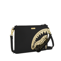 GOLD AND DANGEROUS CROSSOVER CLUTCH