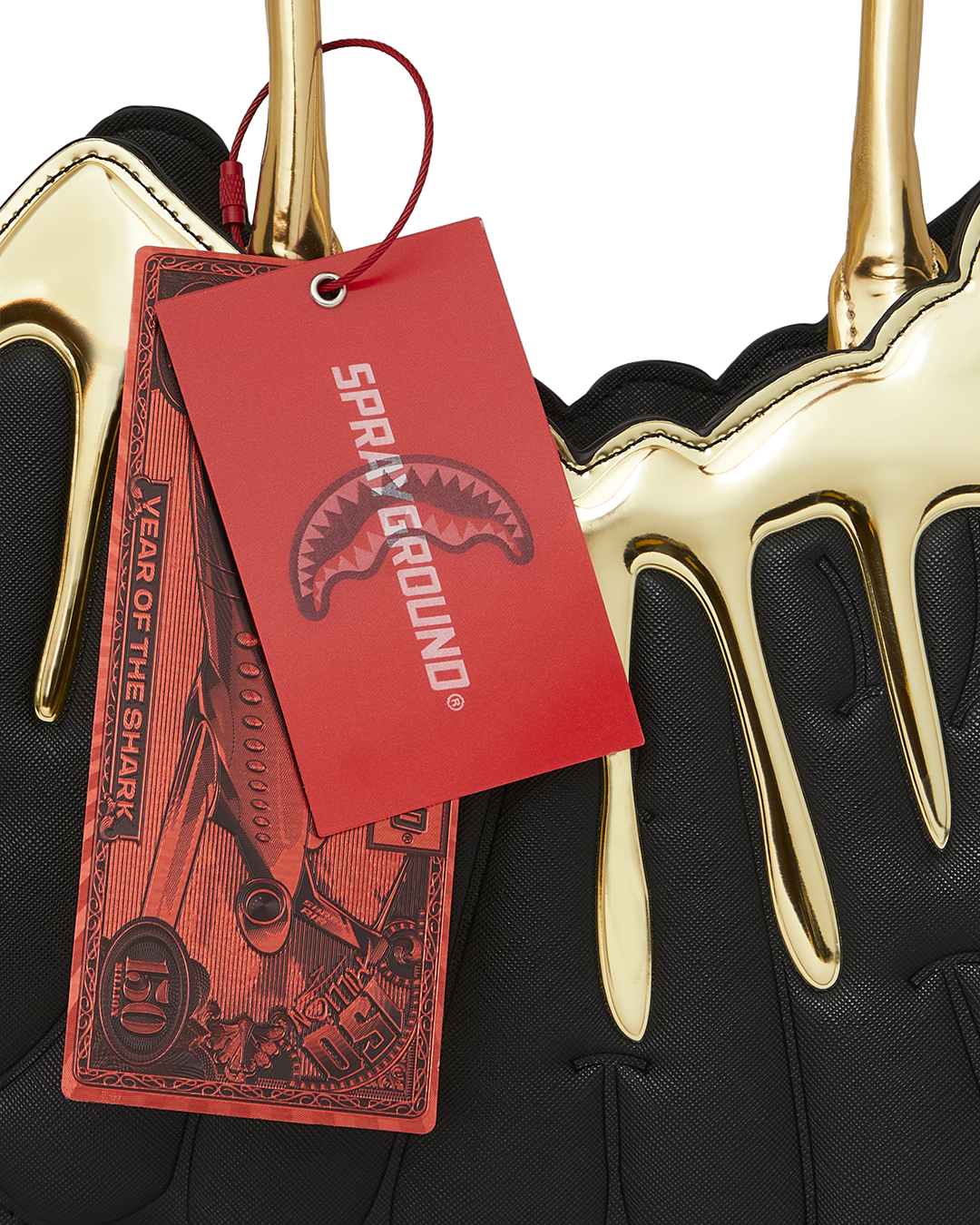 GOLD AND DANGEROUS SHARK HANDBAG