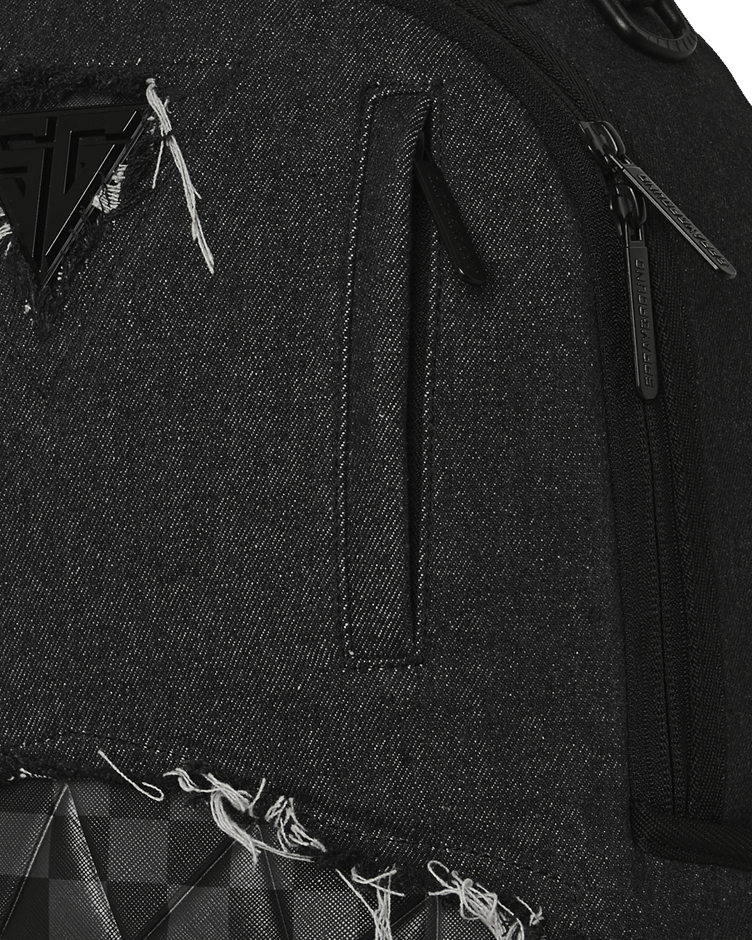 BLACK DENIM TEAR SHARK DLXSV BACKPACK