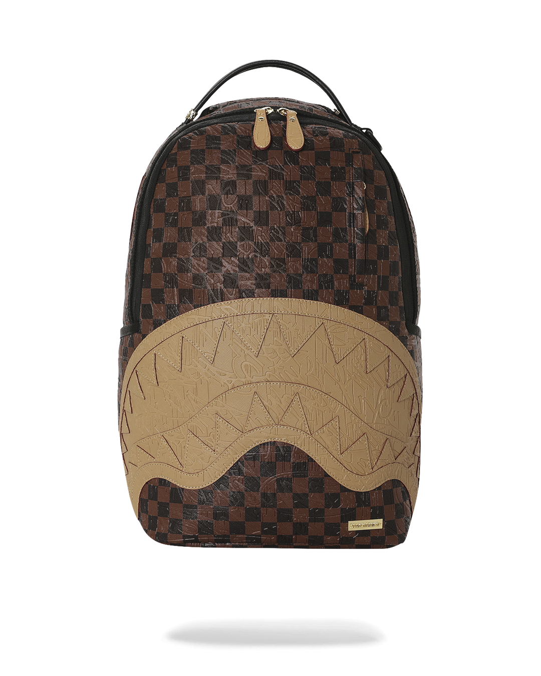 EMBOSSED CHECK BROWN DLXSV BACKPACK