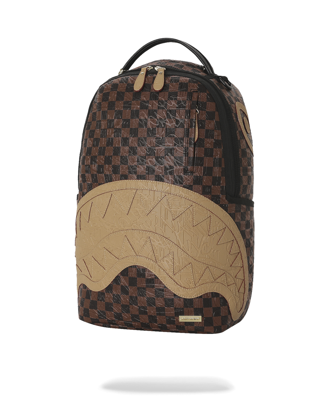 EMBOSSED CHECK BROWN DLXSV BACKPACK