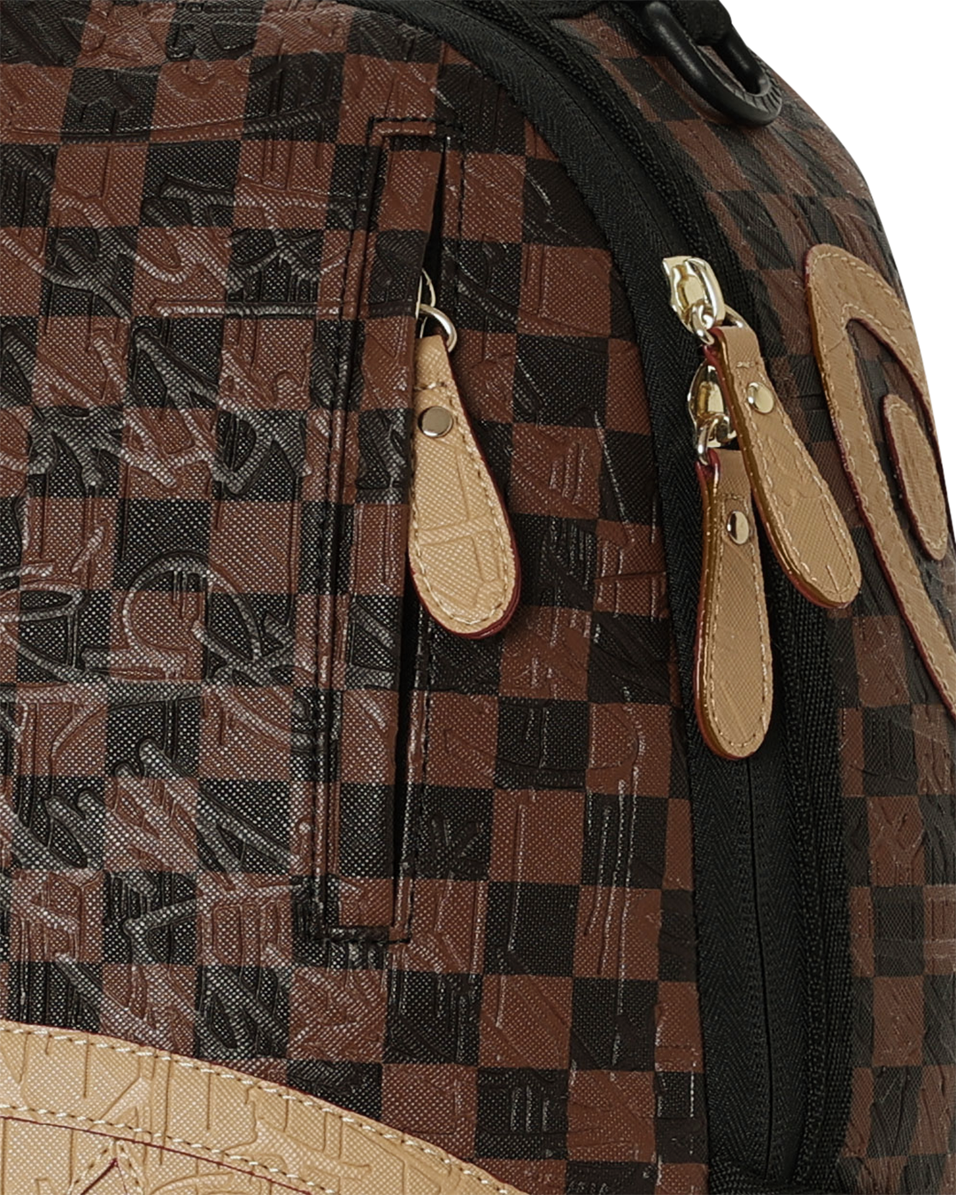 EMBOSSED CHECK BROWN DLXSV BACKPACK
