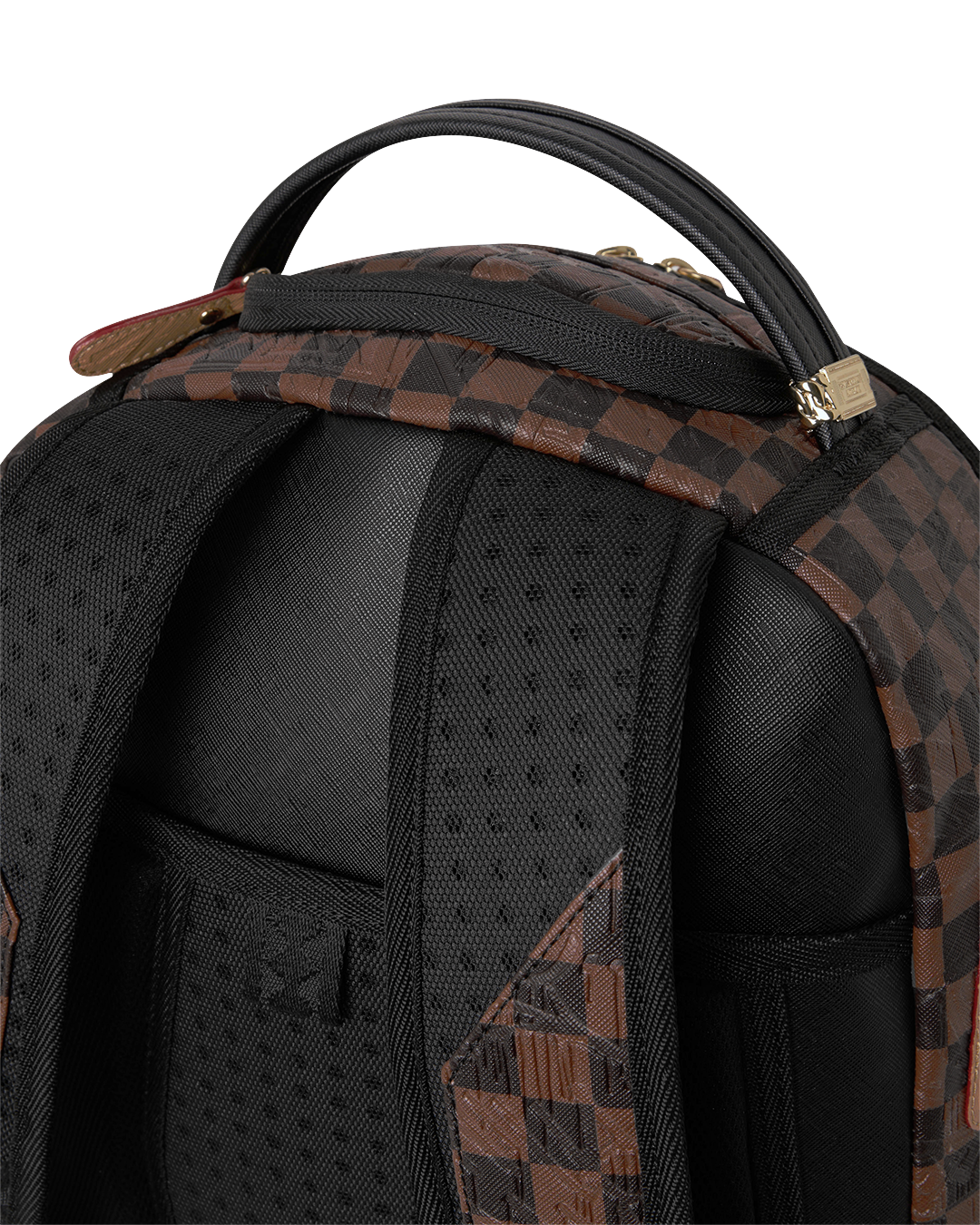 EMBOSSED CHECK BROWN DLXSV BACKPACK