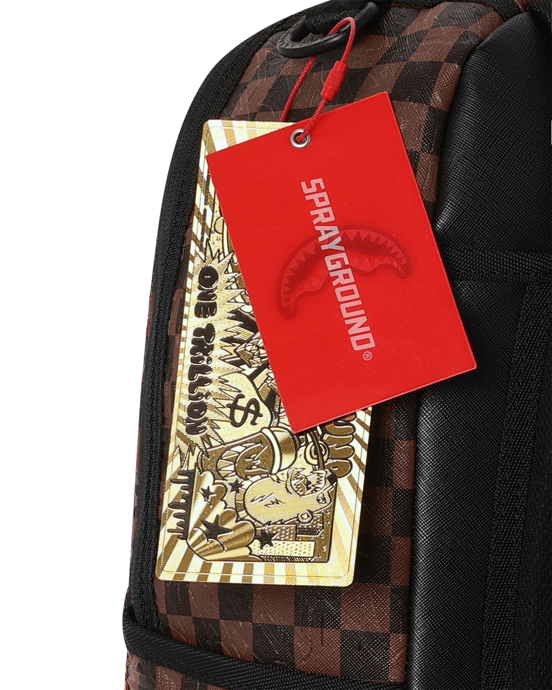 EMBOSSED CHECK BROWN DLXSV BACKPACK