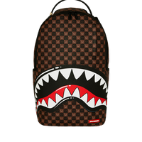 SHARKS IN PARIS WTF BUBBLE BROWN CHECK DLXSV BACKPACK