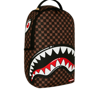 SHARKS IN PARIS WTF BUBBLE BROWN CHECK DLXSV BACKPACK