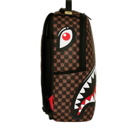 SHARKS IN PARIS WTF BUBBLE BROWN CHECK DLXSV BACKPACK