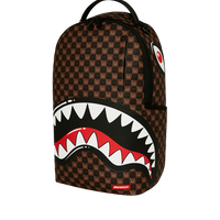 SHARKS IN PARIS WTF BUBBLE BROWN CHECK DLXSV BACKPACK