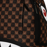 SHARKS IN PARIS WTF BUBBLE BROWN CHECK DLXSV BACKPACK