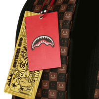 SHARKS IN PARIS WTF BUBBLE BROWN CHECK DLXSV BACKPACK