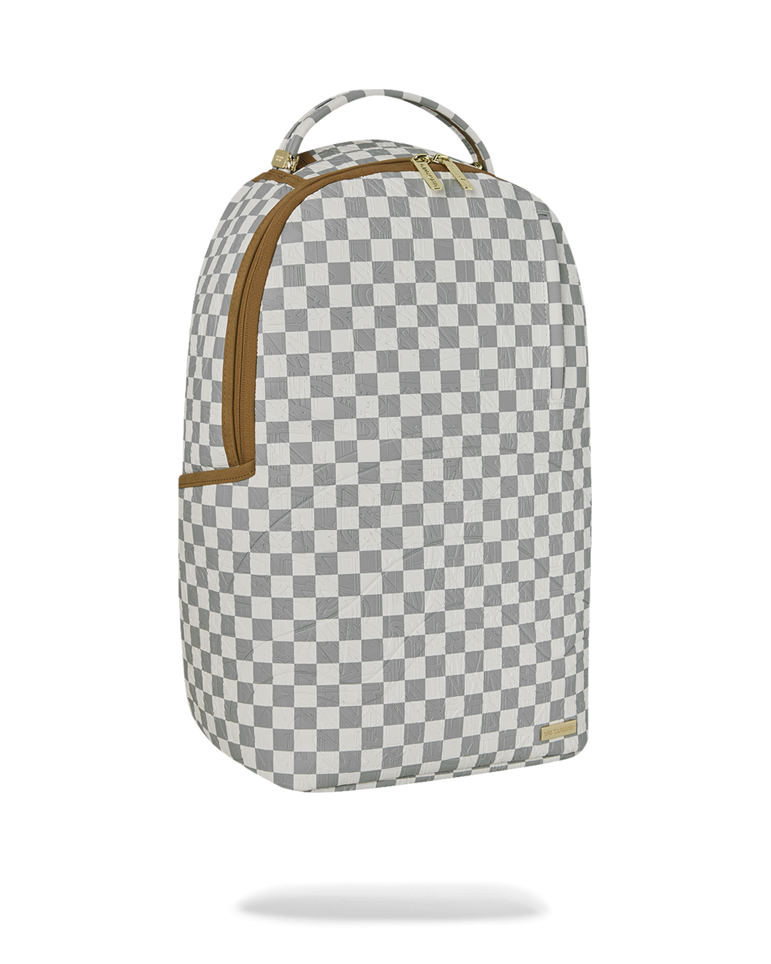 GRAFF EMBOSSED CREAM CHECK BACKPACK
