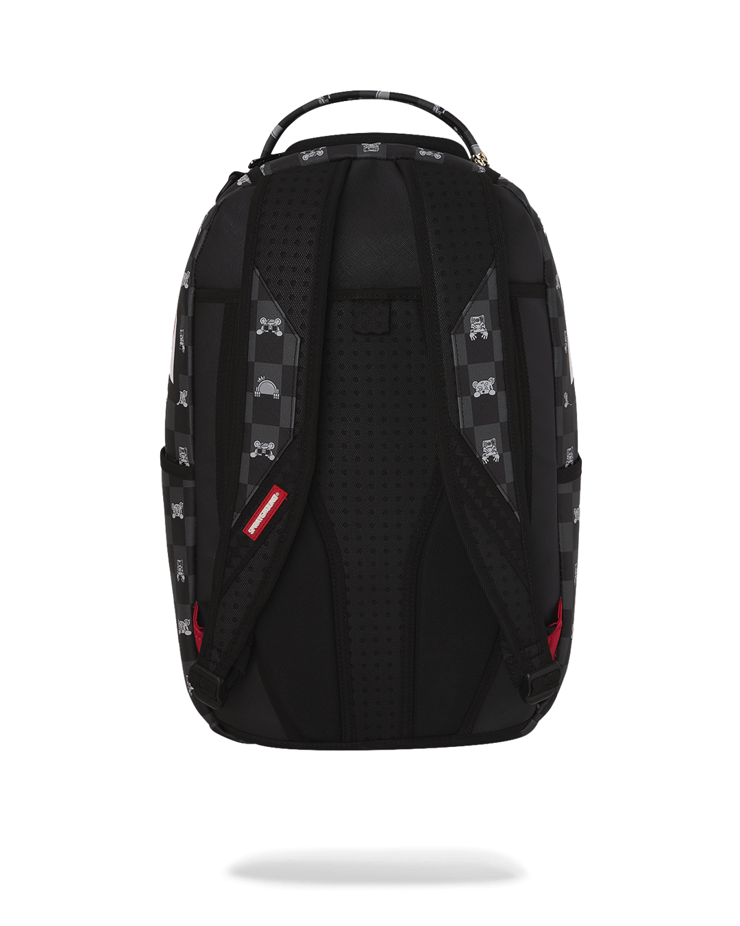 GRAY PEEKING CHARACTER CHECK BACKPACK