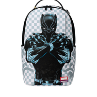 MARVEL BLACK PANTHER WAKANDA FOREVER ON WHITE CHECK DLXSV BACKPACK