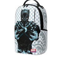 MARVEL BLACK PANTHER WAKANDA FOREVER ON WHITE CHECK DLXSV BACKPACK