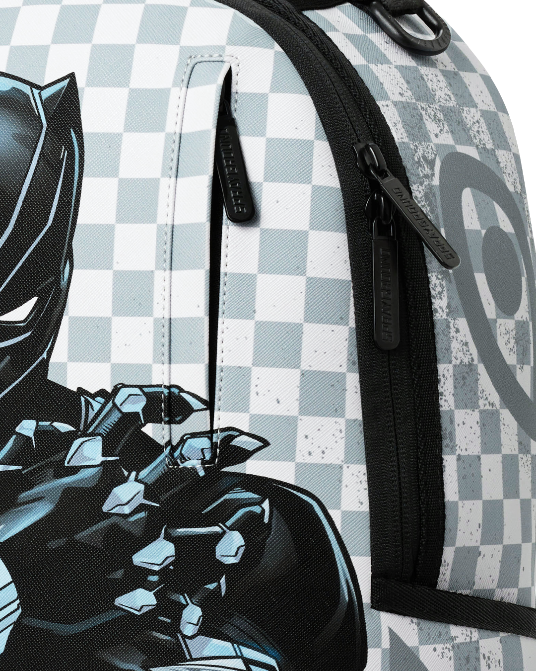 MARVEL BLACK PANTHER WAKANDA FOREVER ON WHITE CHECK DLXSV BACKPACK