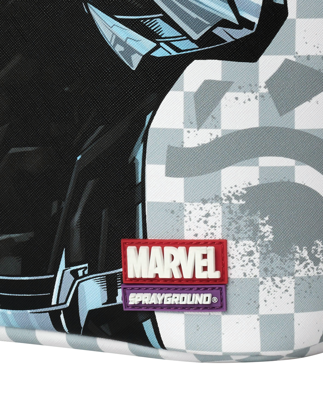 MARVEL BLACK PANTHER WAKANDA FOREVER ON WHITE CHECK DLXSV BACKPACK