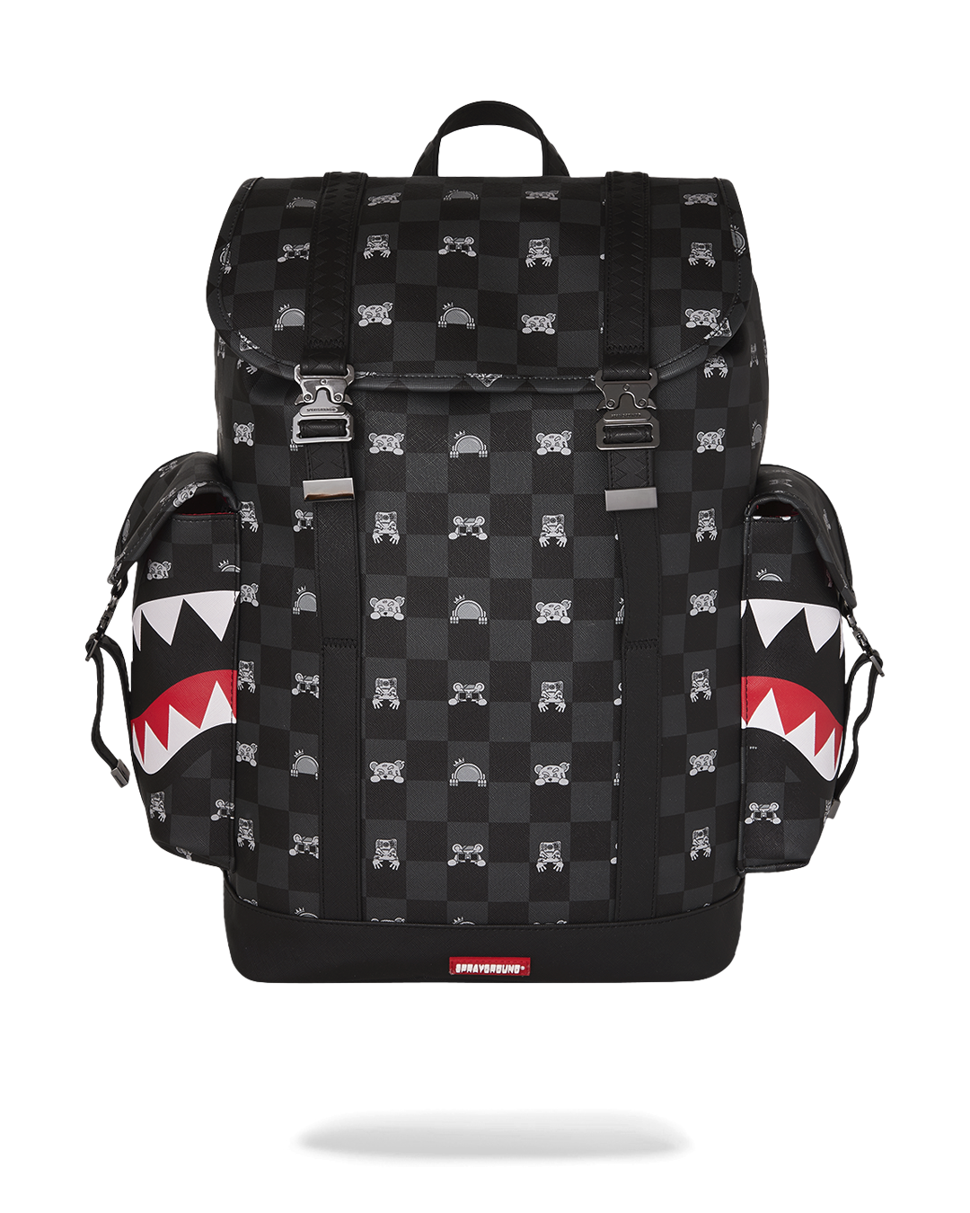 GRAY PEEKING CHARACTER CHECK MONTE CARLO BACKPACK