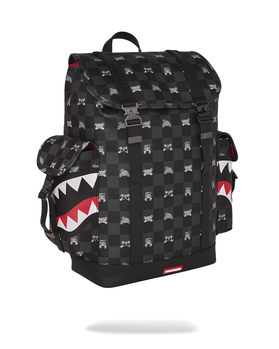 GRAY PEEKING CHARACTER CHECK MONTE CARLO BACKPACK