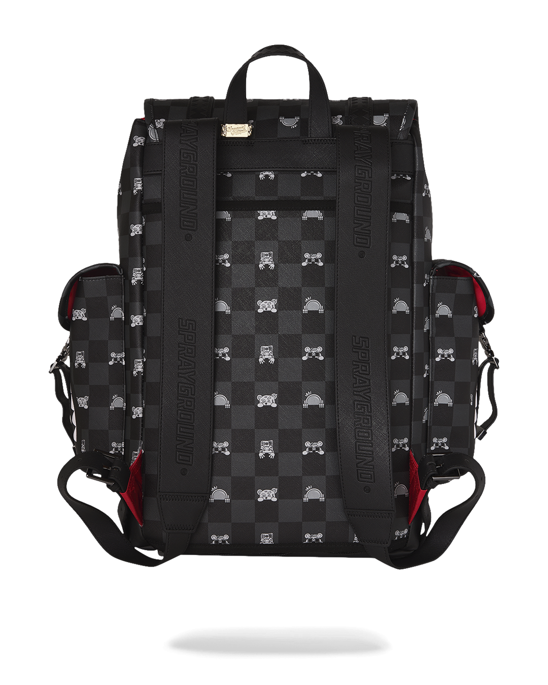 GRAY PEEKING CHARACTER CHECK MONTE CARLO BACKPACK