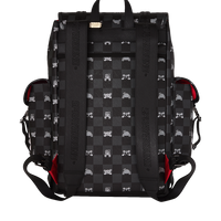 GRAY PEEKING CHARACTER CHECK MONTE CARLO BACKPACK